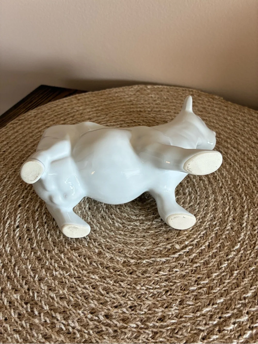 White Ceramic Cow Creamer/Decor EUC!